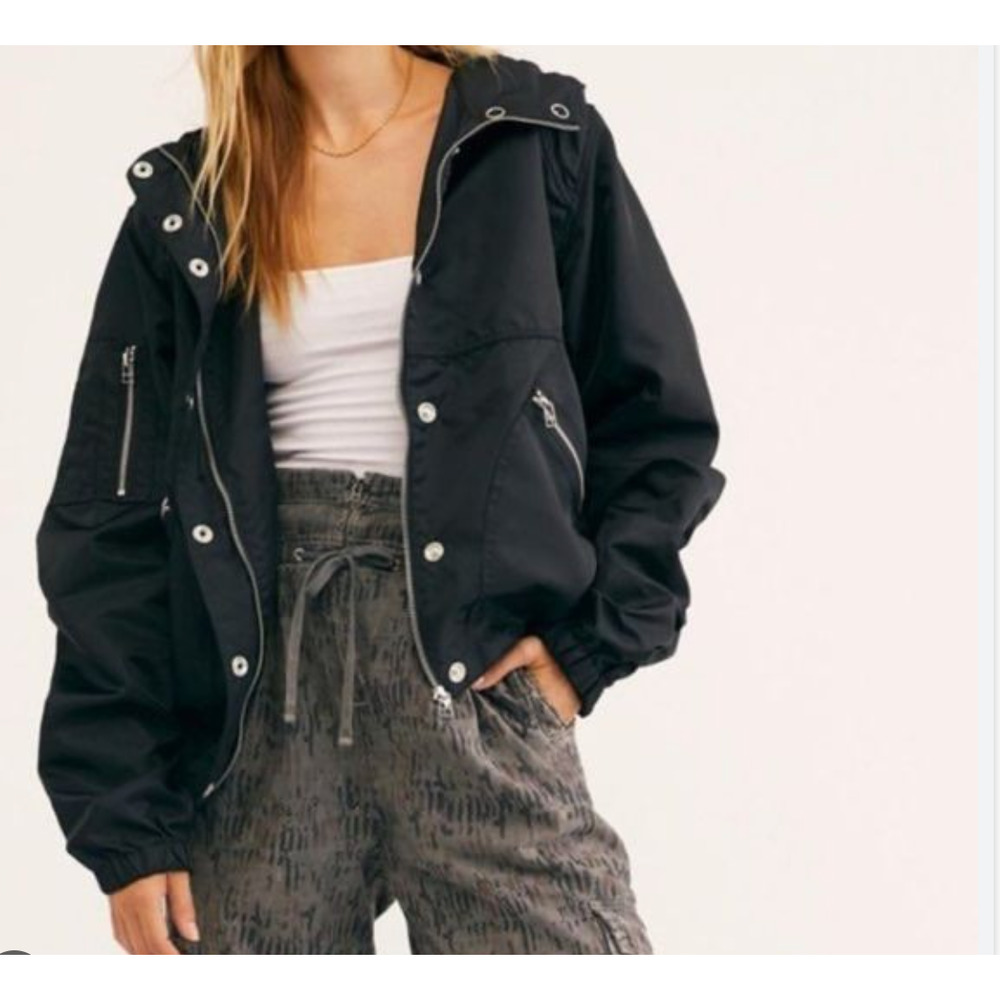 Women's Black Hooded Jacket